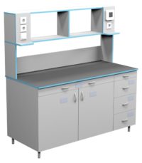 Стол пристенный для работы стоя СЛП НВК 1500 ПП (1500x700x1650)