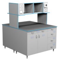 Стол островной для работы стоя СЛО НВК 1200 МОН (1218x1520x1650)