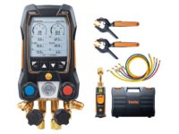 testo 557s Комплект 2 с заправочными шлангами - Умный цифровой манометрический коллектор, смарт-зонды вакуума и температуры и набор из четырёх заправочных шлангов (0564 5572)